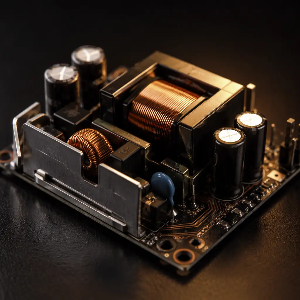 Isolated AC-DC power supply section of an espresso machine control board
