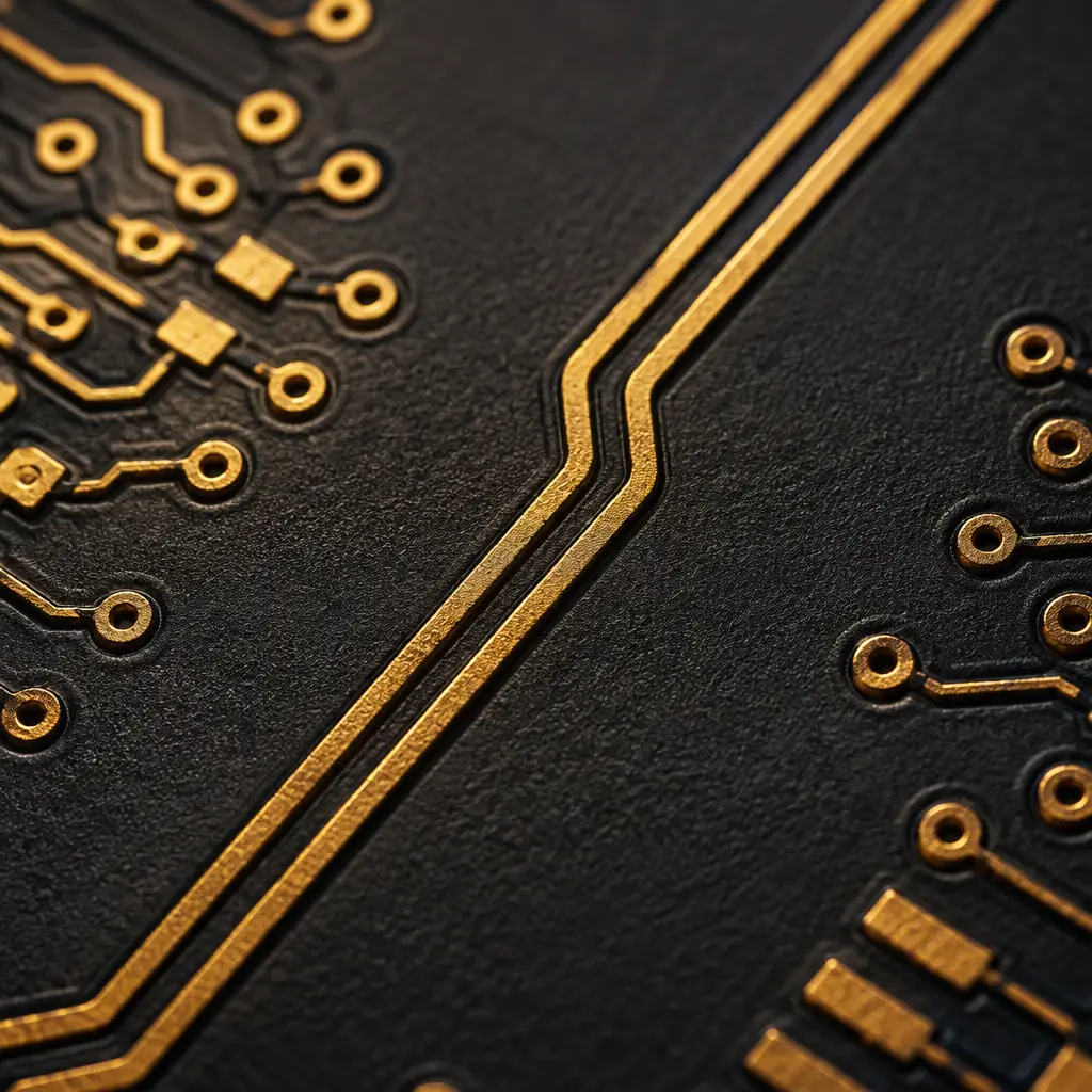 Close-up of tightly coupled differential pair traces on an Ethernet PHY board showing 100 ohm routing