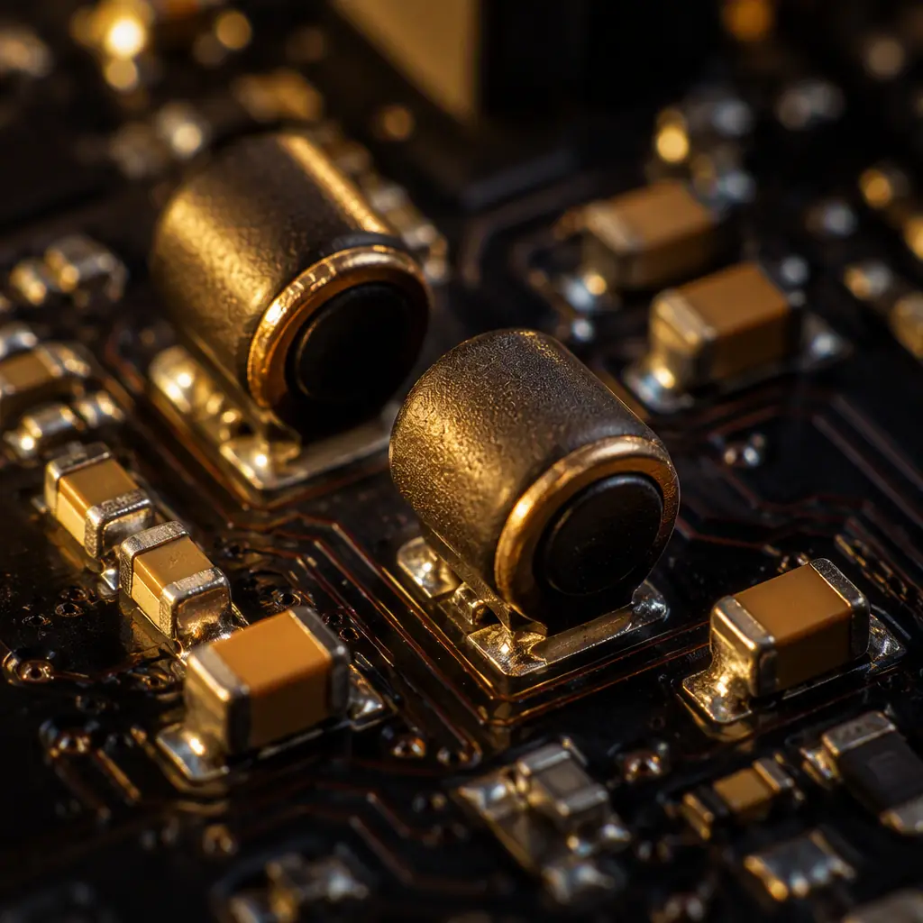 Ferrite beads and automotive-grade MLCC capacitors on ECU power input