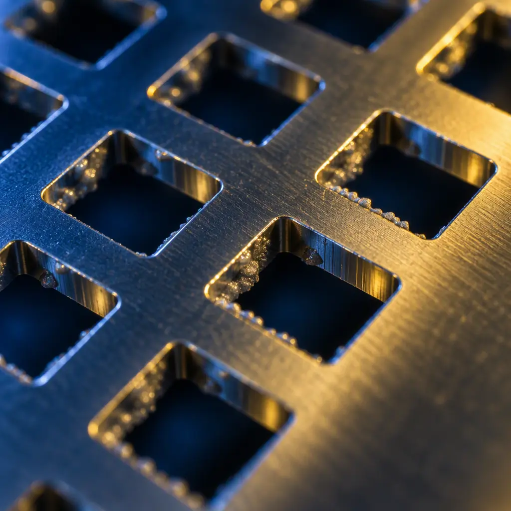 Stencil tension measurement gauge and aperture inspection microscope on an SMT line