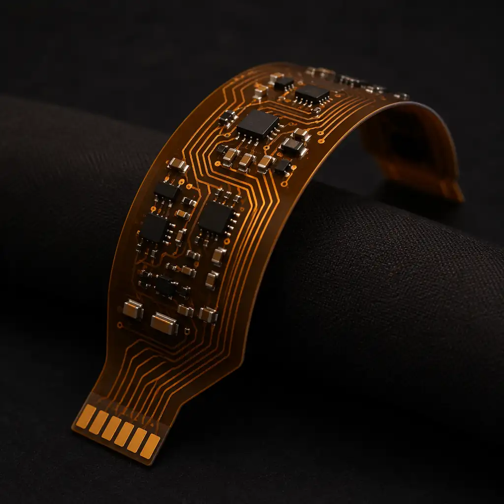 Rigid-flex PCB 3D fold design for IoT devices