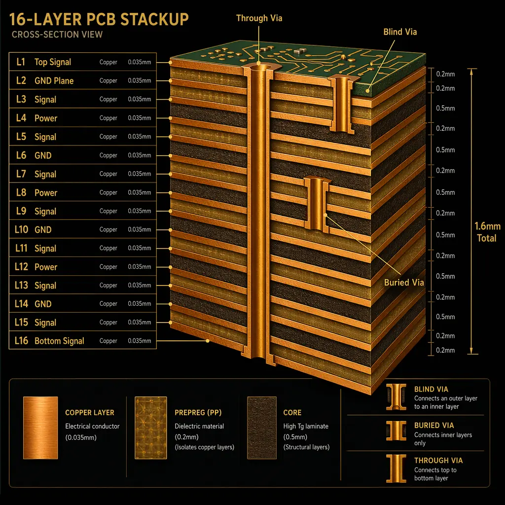 PCB stackup diagram