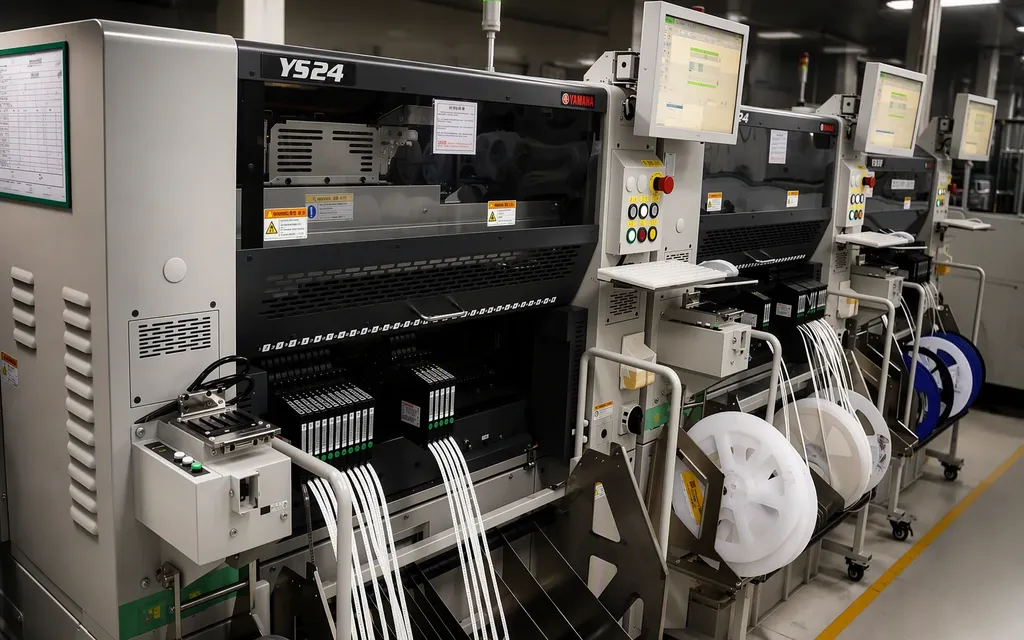 Yamaha YS24 pick-and-place machine at Huaxing SMT line