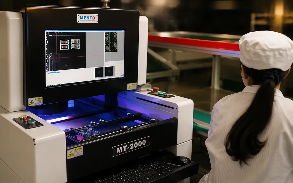 MENTO MT2000 AOI machine in the QC laboratory