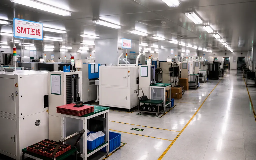 SMT workshop floor at Huaxing